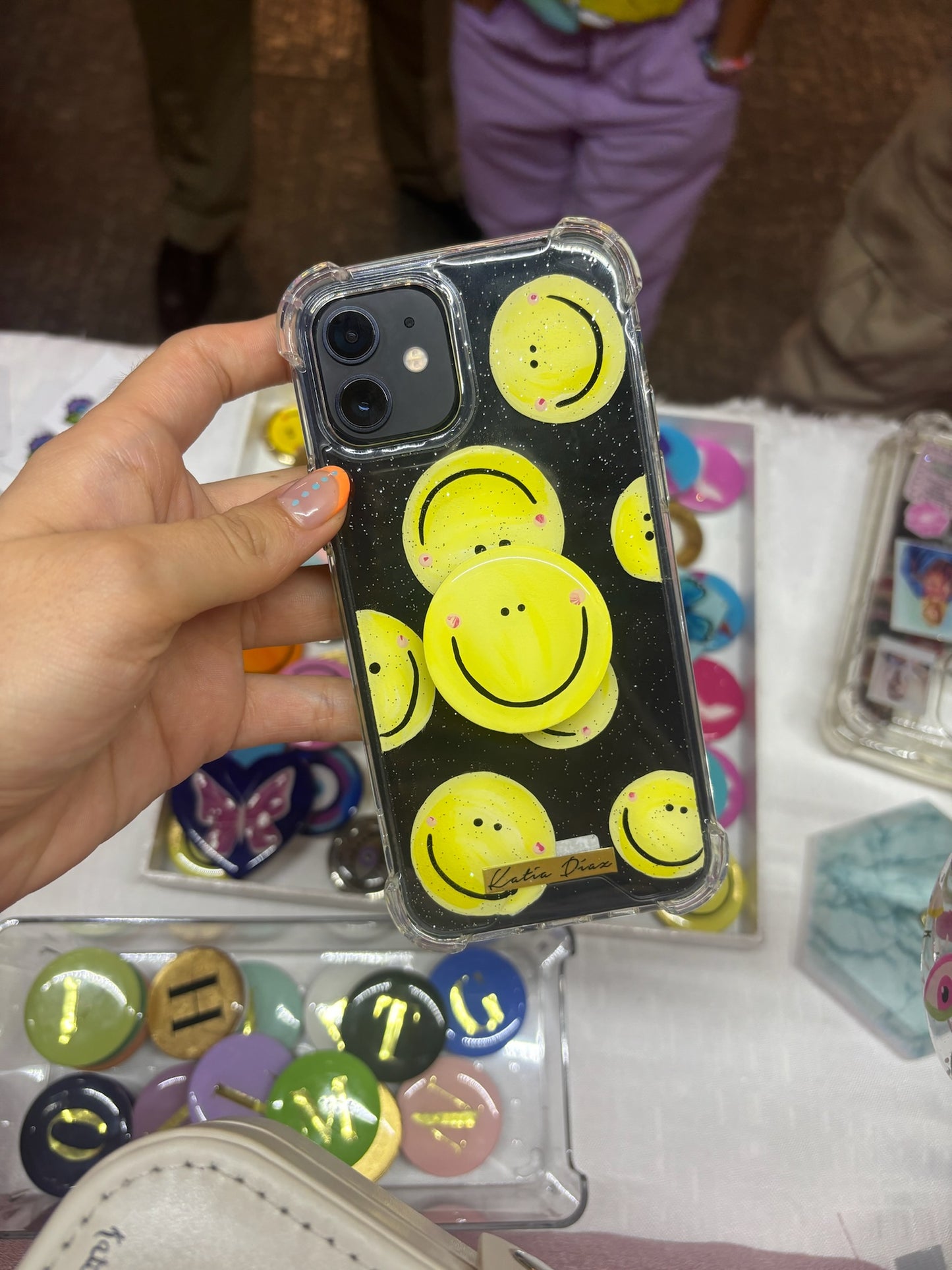 Happy Faces amarillas con holder incluido